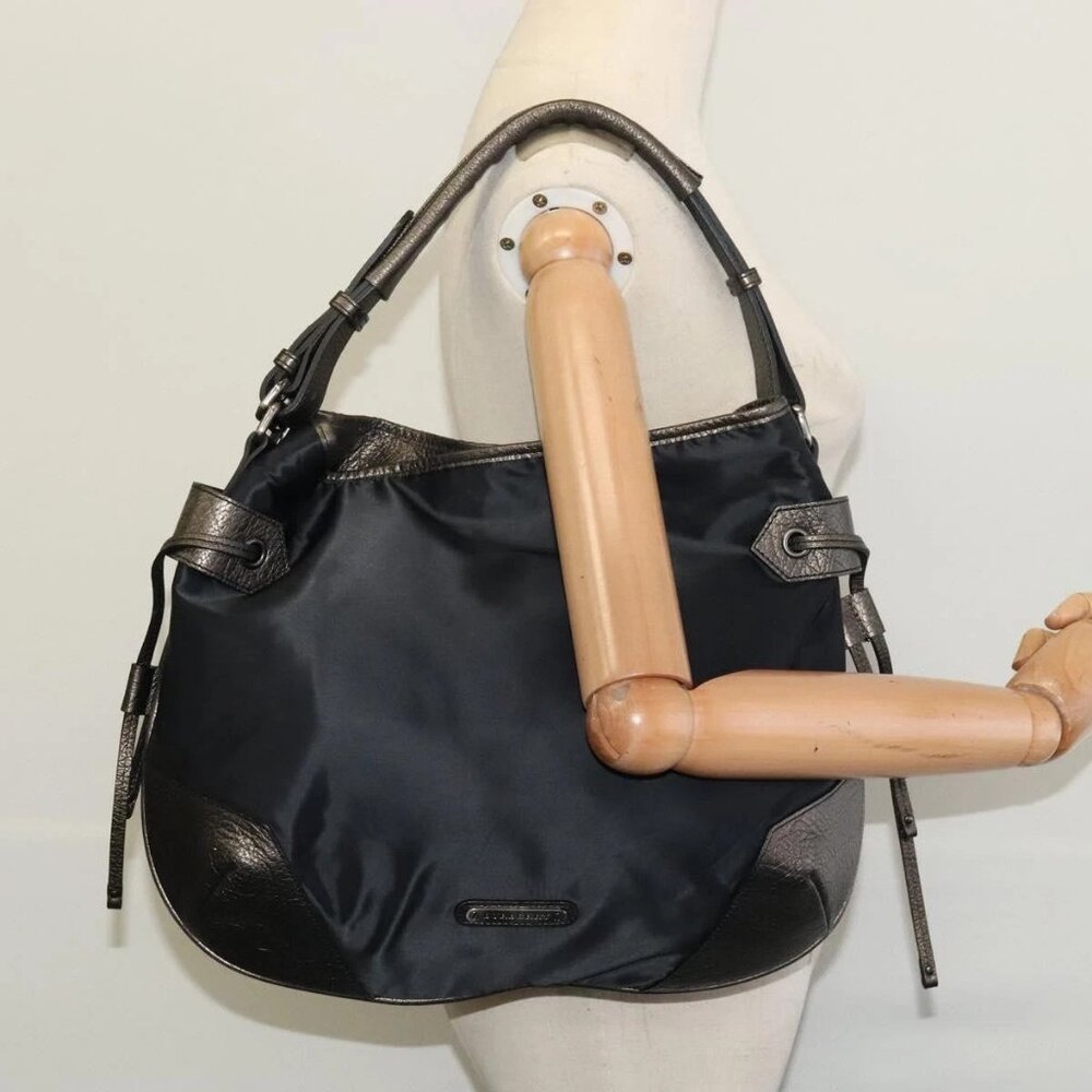 BURBERRY Shoulder Bag Nylon Black Auth BA3541 - Picture 3 of 16